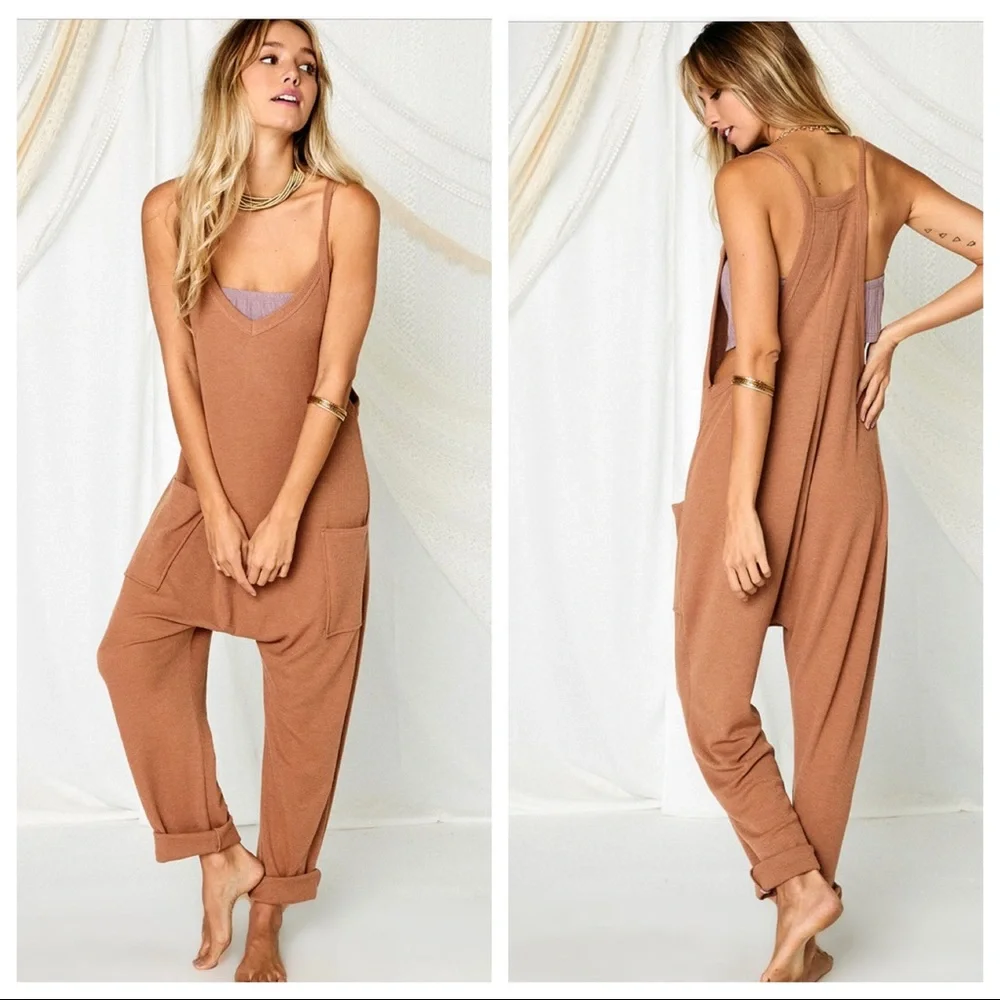 Boho Solid Harem Jumpsuit - Picture 5 of 5